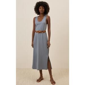 Pact Women's Smoke Blue Softspun Tank Midi Dress S